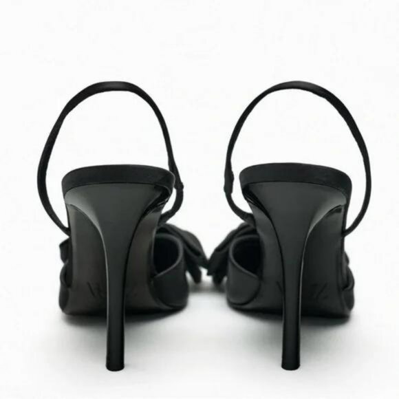 ZARA BOW TRIM HEELED SHOES - Picture 8 of 10